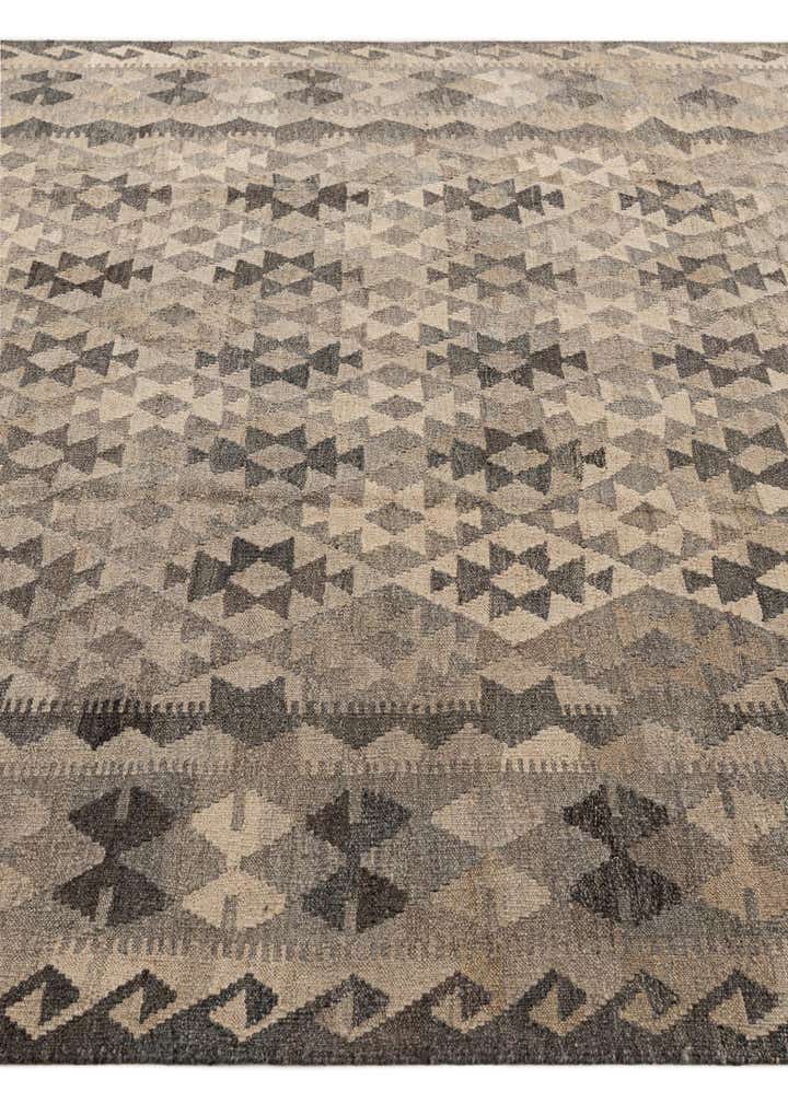 6' 10 x 9' 10 Hand Woven Kilim Maymana Wool Rug