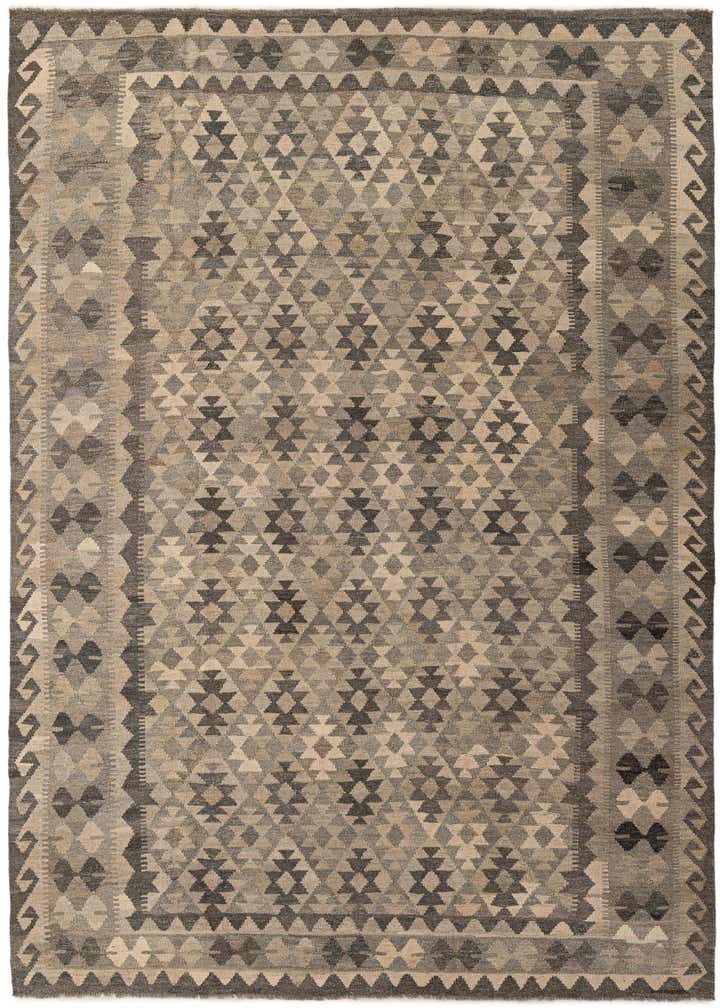 6' 10 x 9' 10 Hand Woven Kilim Maymana Wool Rug