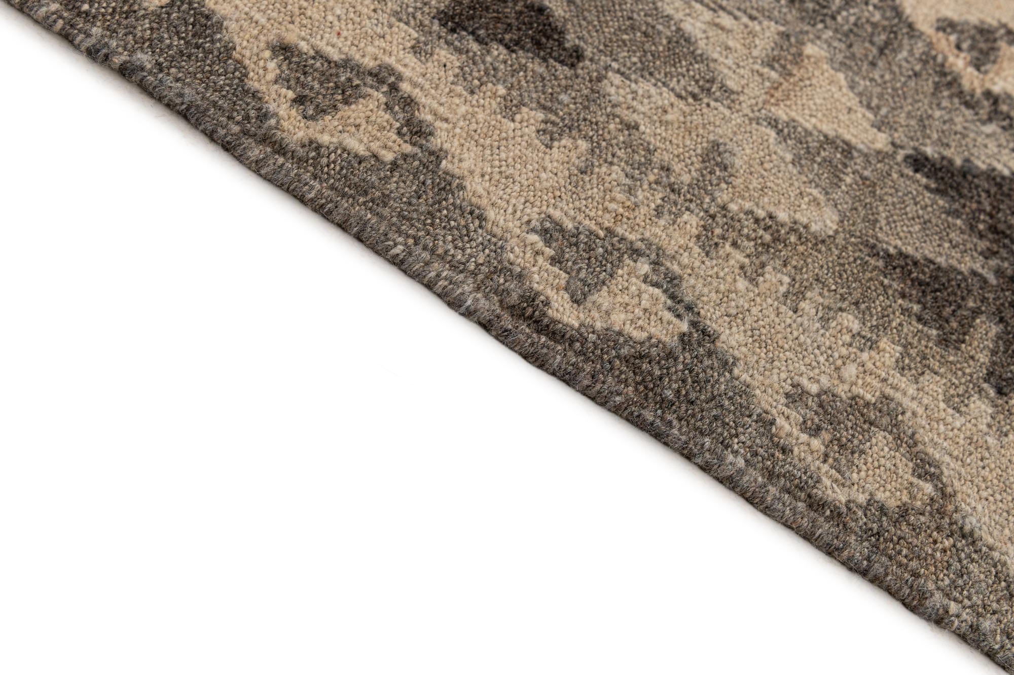 6' 11 x 9' 10 Hand Woven Kilim Maymana Wool Rug