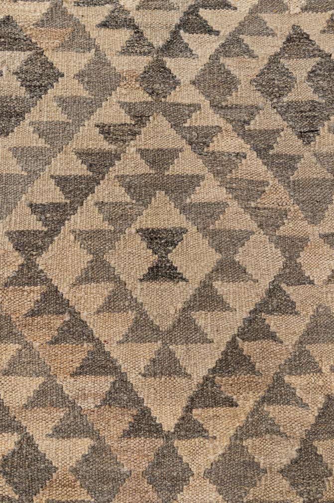 6' 11 x 9' 10 Hand Woven Kilim Maymana Wool Rug