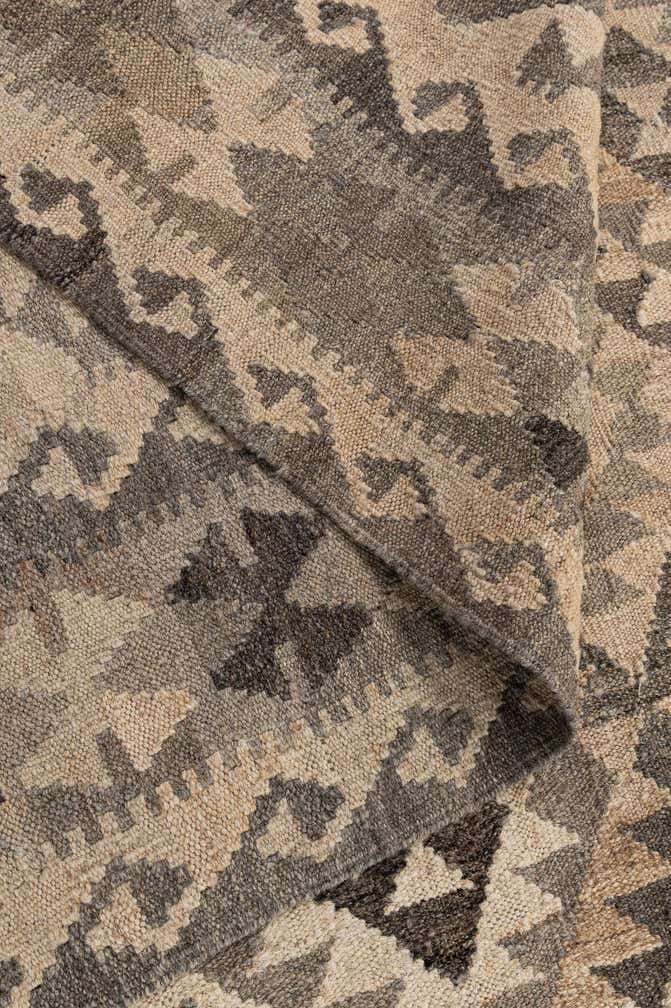 6' 11 x 9' 10 Hand Woven Kilim Maymana Wool Rug