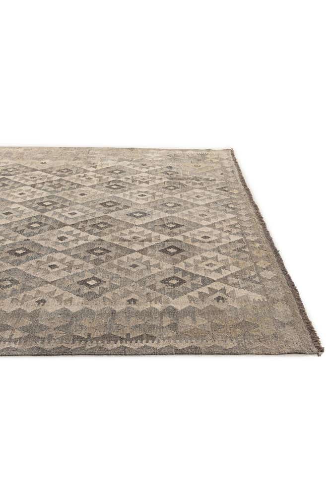 7' 1 x 9' 9 Hand Woven Kilim Maymana Wool Rug