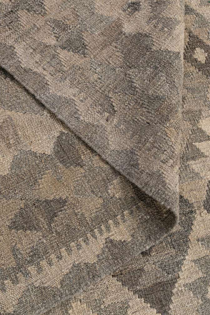 7' 1 x 9' 9 Hand Woven Kilim Maymana Wool Rug