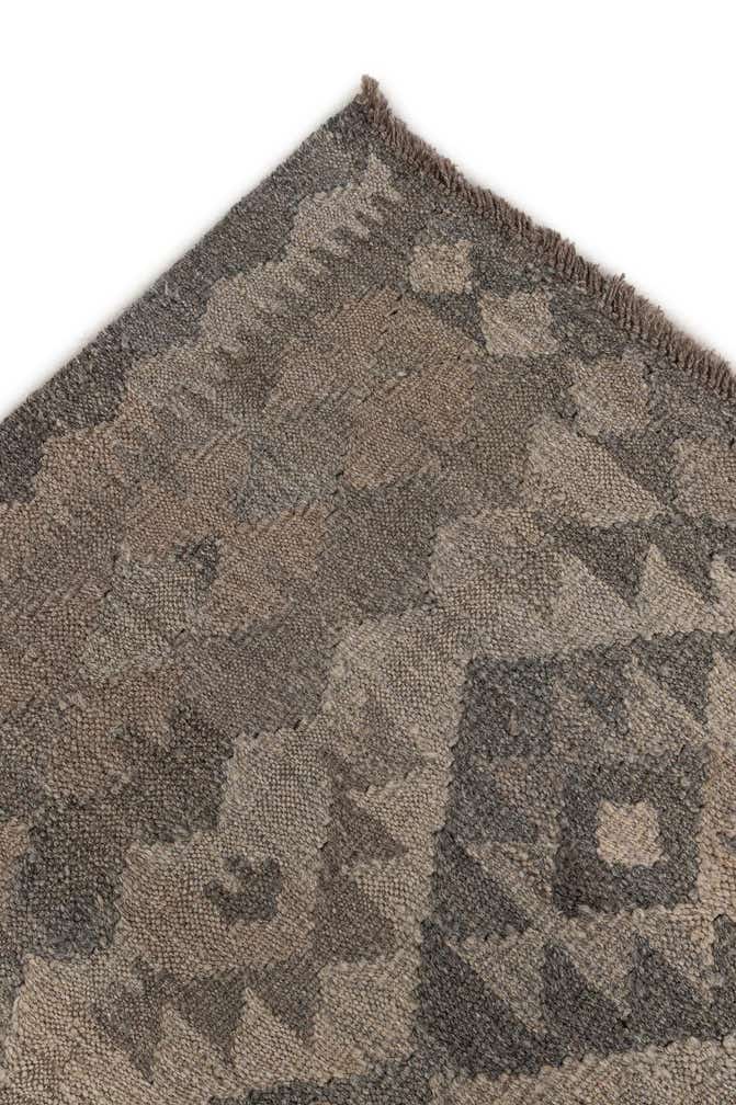 7' 1 x 9' 9 Hand Woven Kilim Maymana Wool Rug