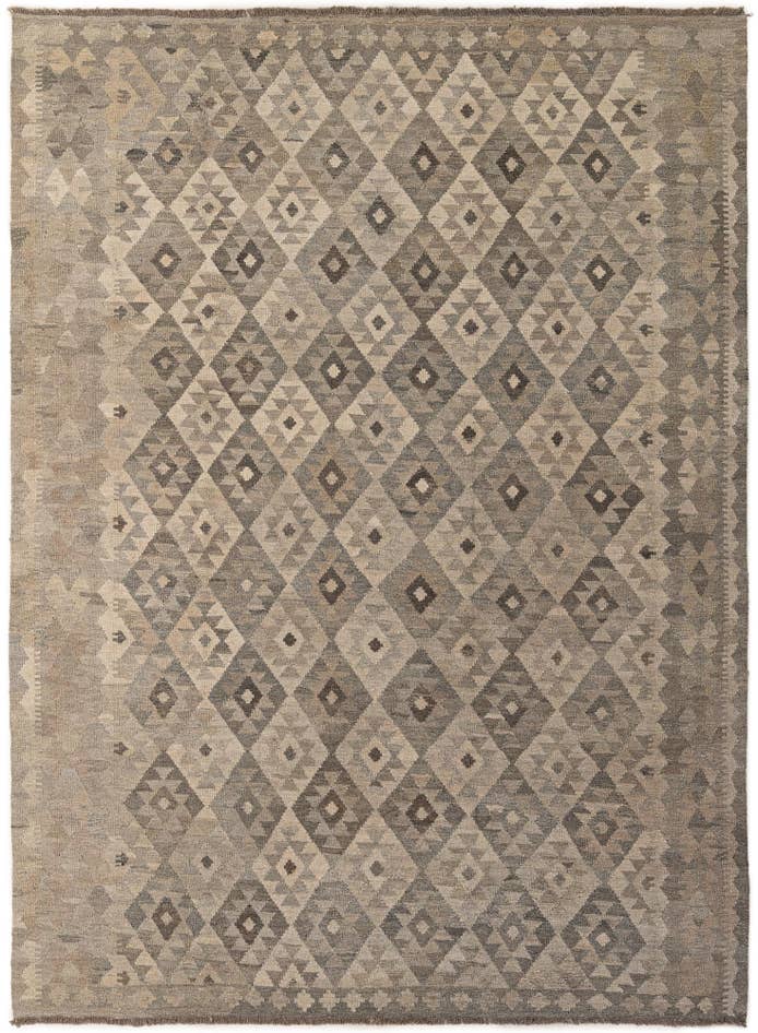 Detail image of 7' 1 x 9' 9 Hand Woven Kilim Maymana Wool Rug