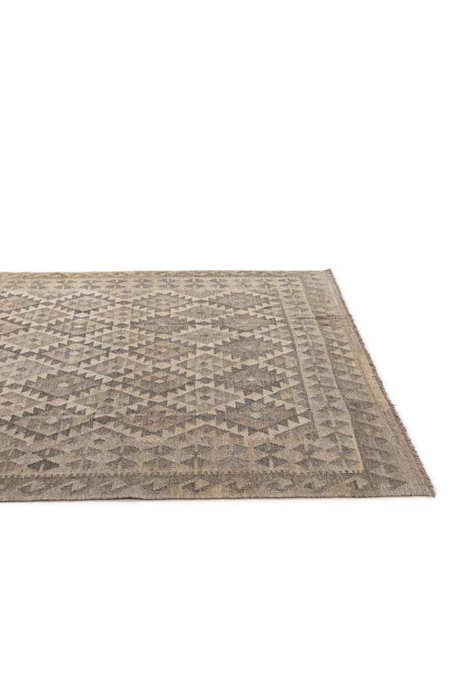 6' 9 x 10' Hand Woven Kilim Maymana Wool Rug