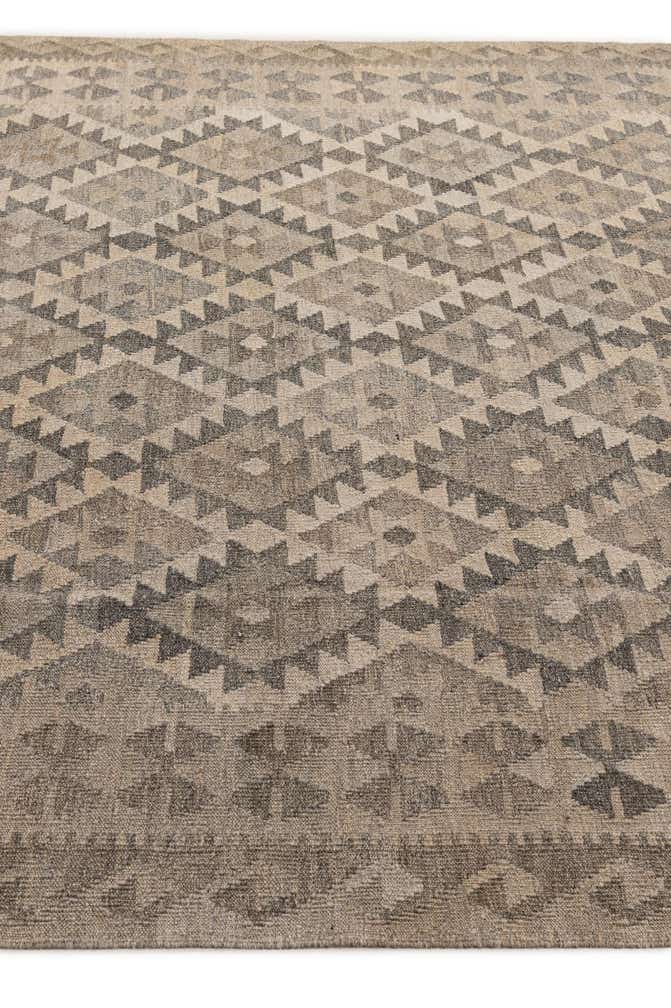 6' 9 x 10' Hand Woven Kilim Maymana Wool Rug