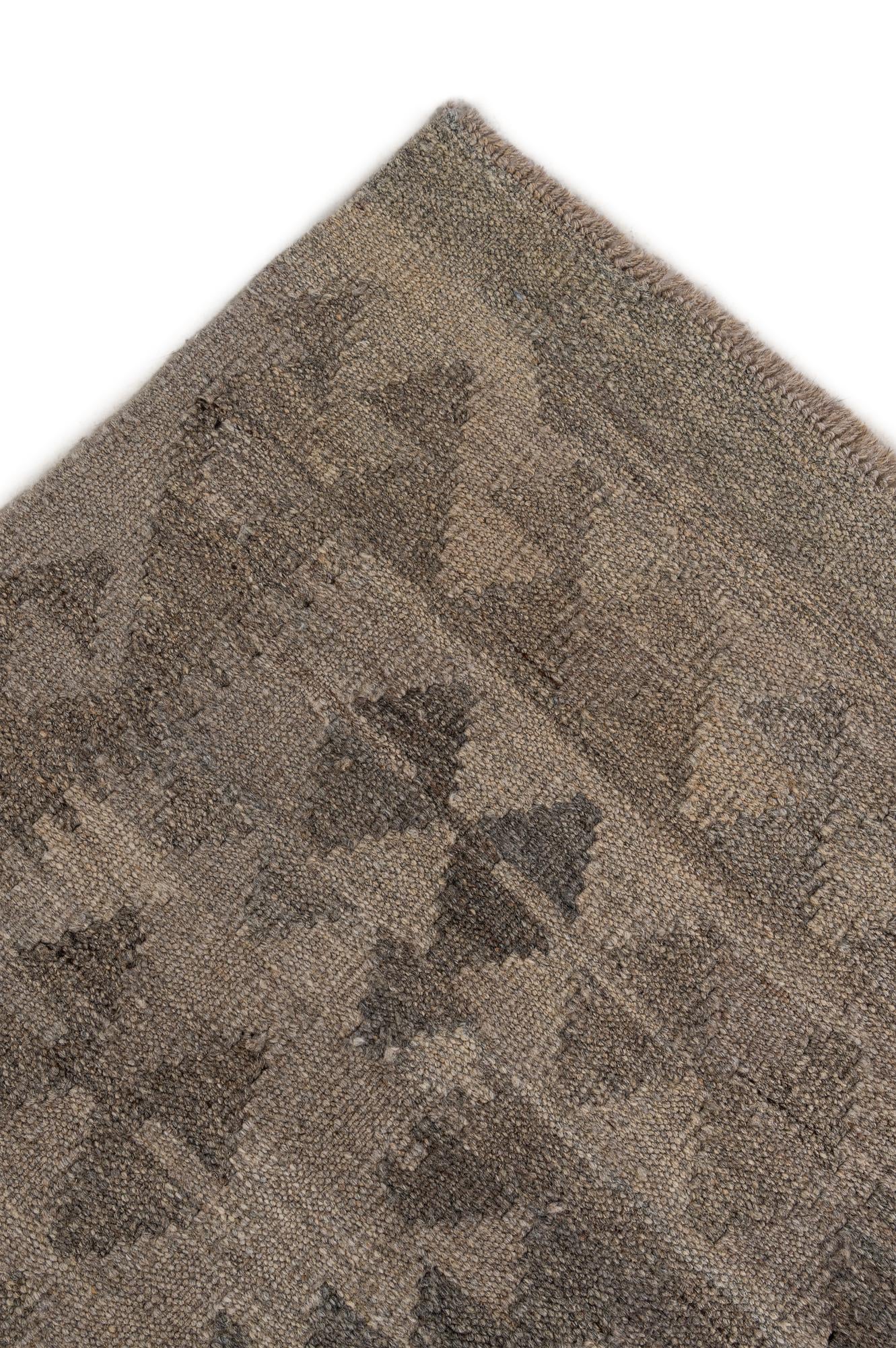6' 9 x 10' Hand Woven Kilim Maymana Wool Rug