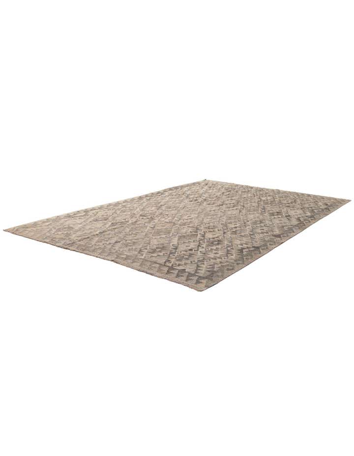 6' 10 x 9' 9 Hand Woven Kilim Maymana Wool Rug