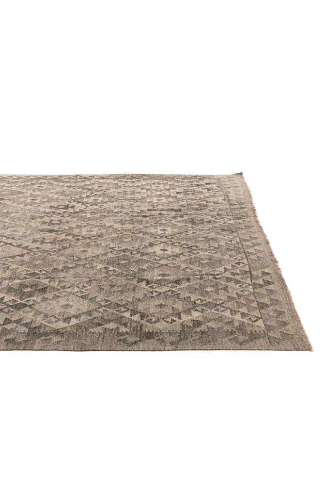 6' 10 x 9' 9 Hand Woven Kilim Maymana Wool Rug