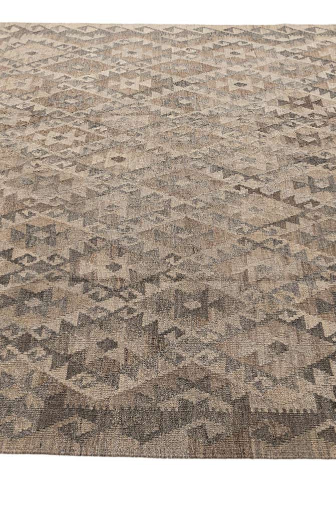 6' 10 x 9' 9 Hand Woven Kilim Maymana Wool Rug