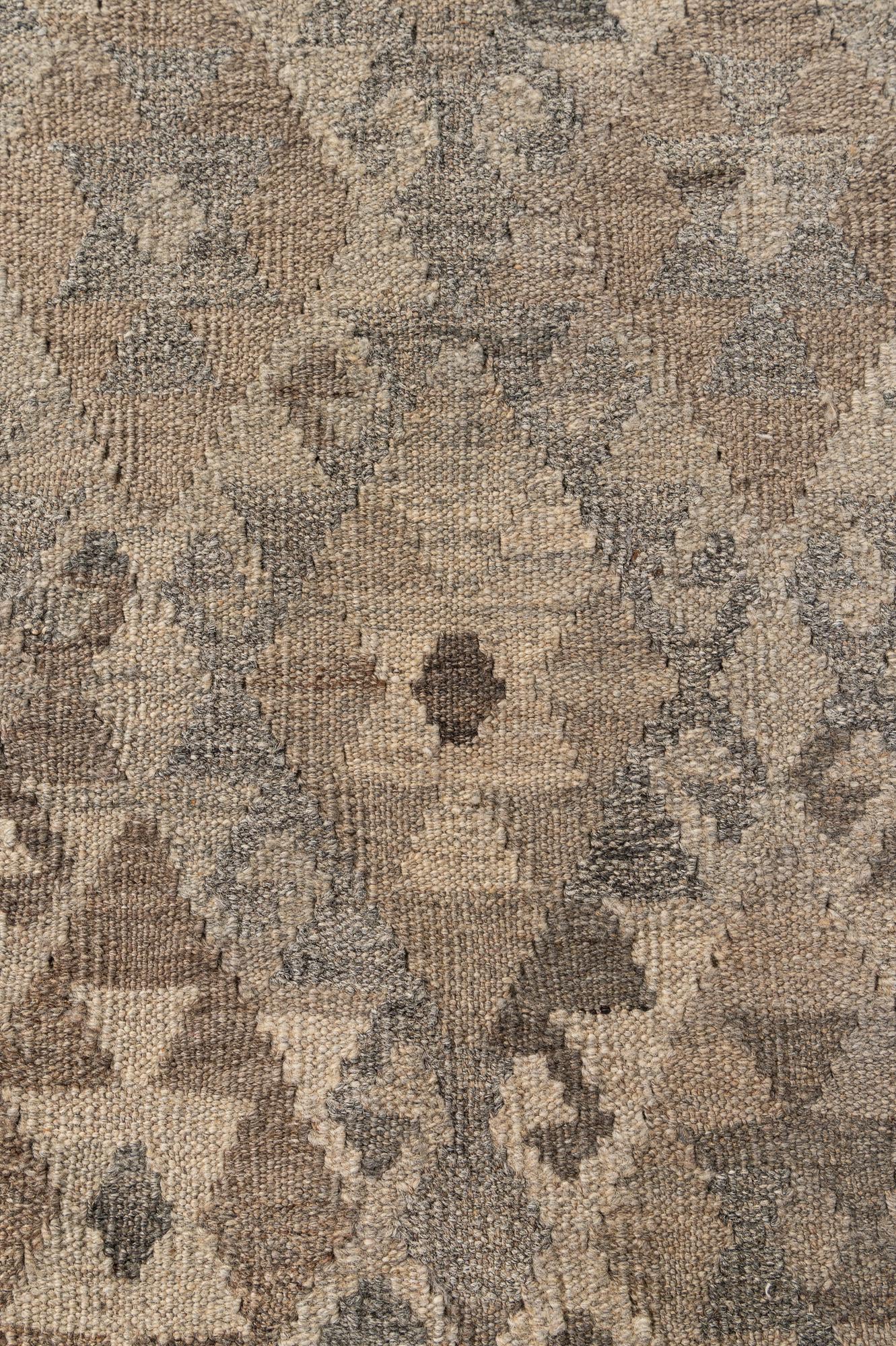 6' 10 x 9' 9 Hand Woven Kilim Maymana Wool Rug
