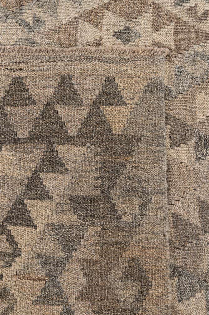 6' 10 x 9' 9 Hand Woven Kilim Maymana Wool Rug