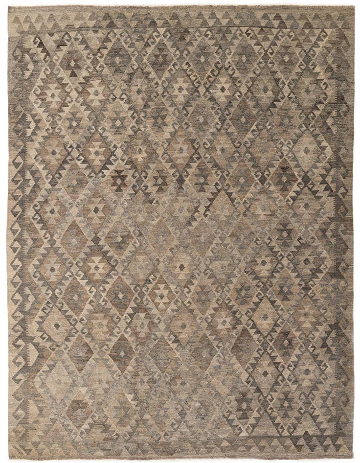 Detail image of 6' 10 x 9' 9 Hand Woven Kilim Maymana Wool Rug