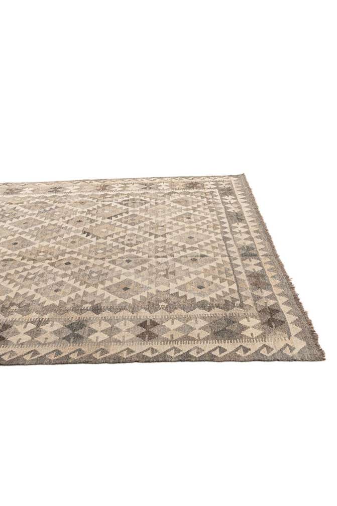 6' 10 x 9' 10 Hand Woven Kilim Maymana Wool Rug