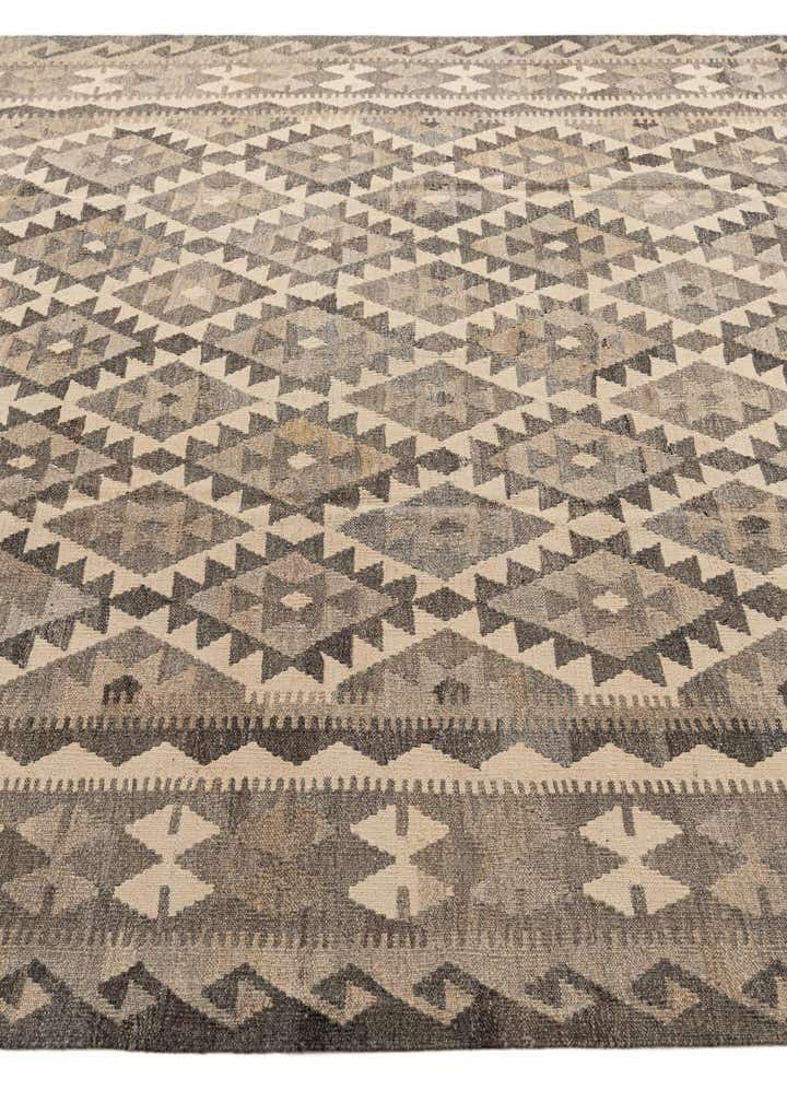 7' x 9' 10 Hand Woven Kilim Maymana Wool Rug