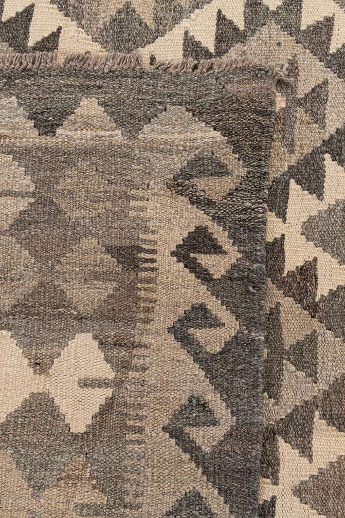 7' x 9' 10 Hand Woven Kilim Maymana Wool Rug