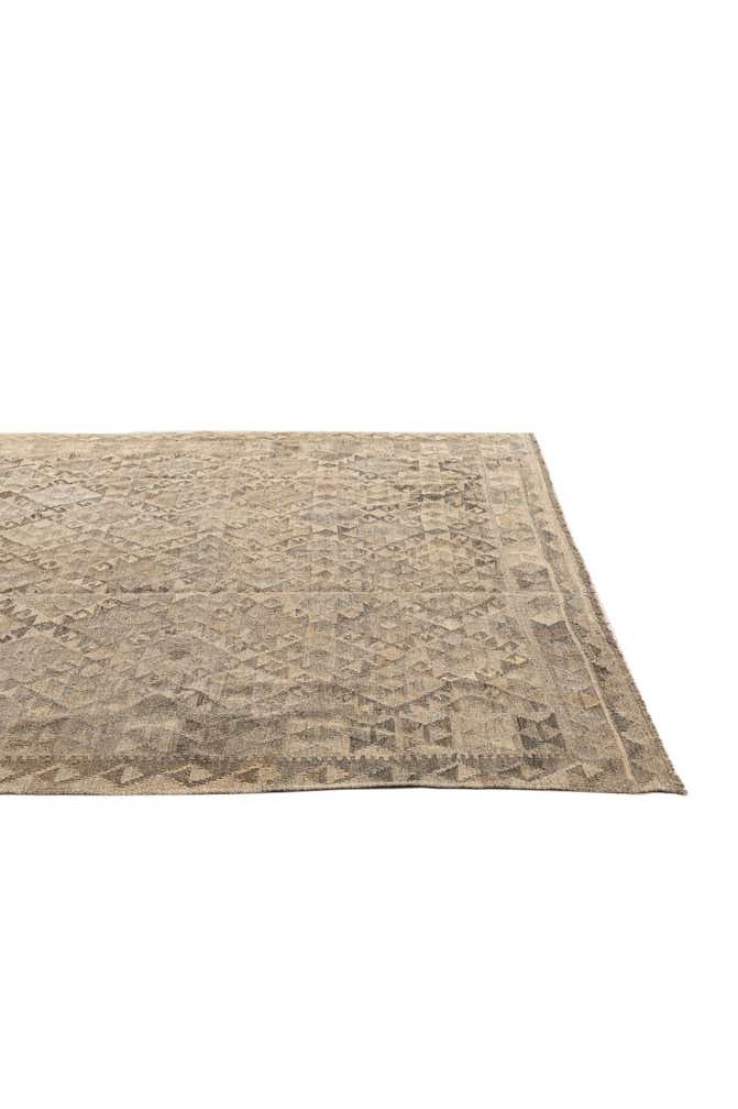 6' 7 x 9' 7 Hand Woven Kilim Maymana Wool Rug