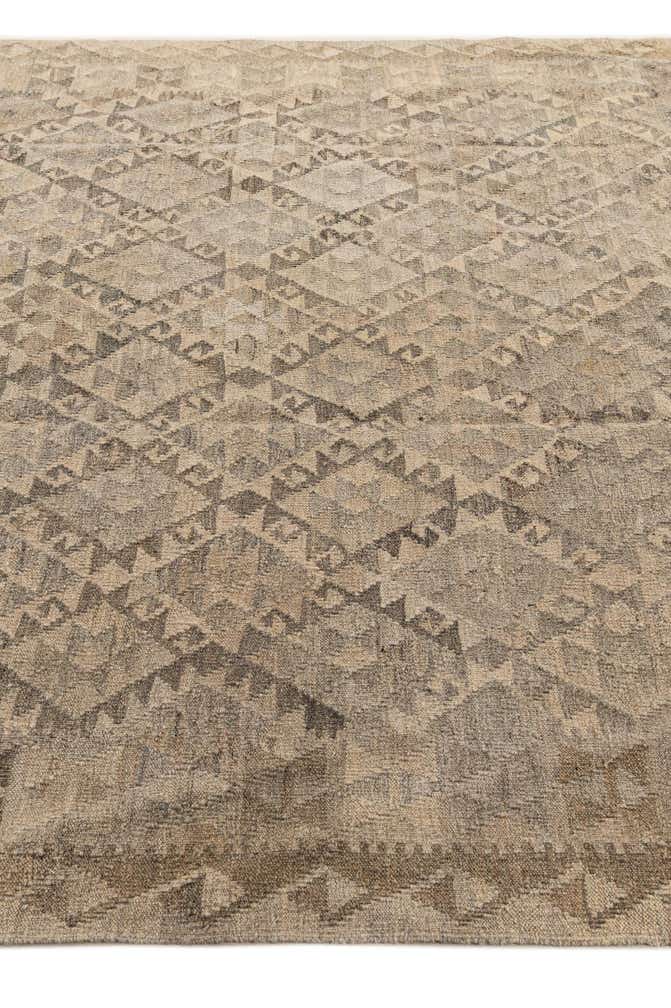 6' 7 x 9' 7 Hand Woven Kilim Maymana Wool Rug