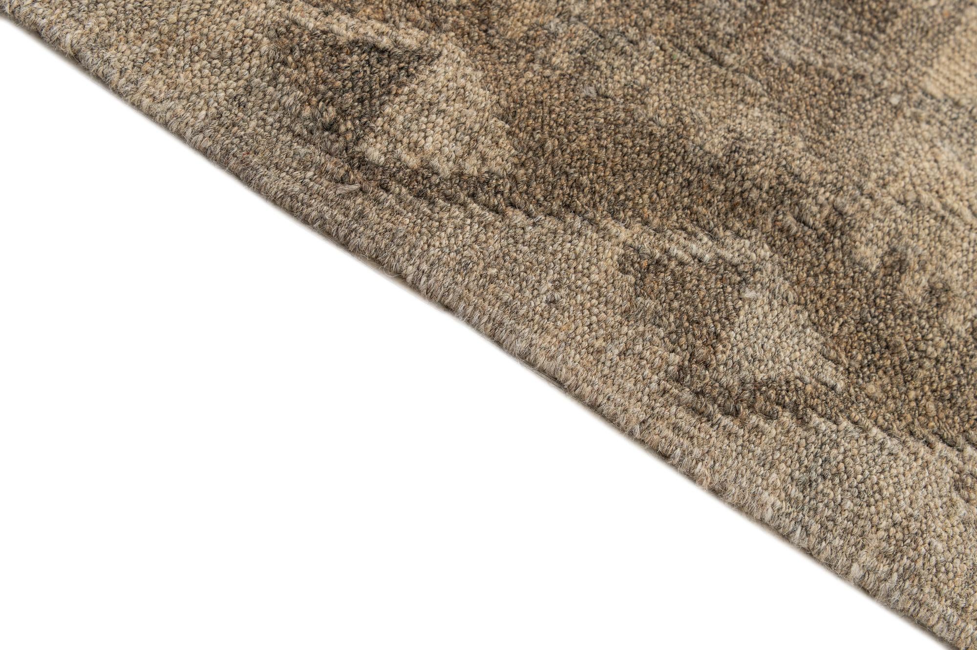 6' 7 x 9' 7 Hand Woven Kilim Maymana Wool Rug