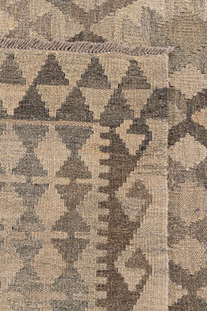 6' 11 x 9' 11 Hand Woven Kilim Maymana Wool Rug