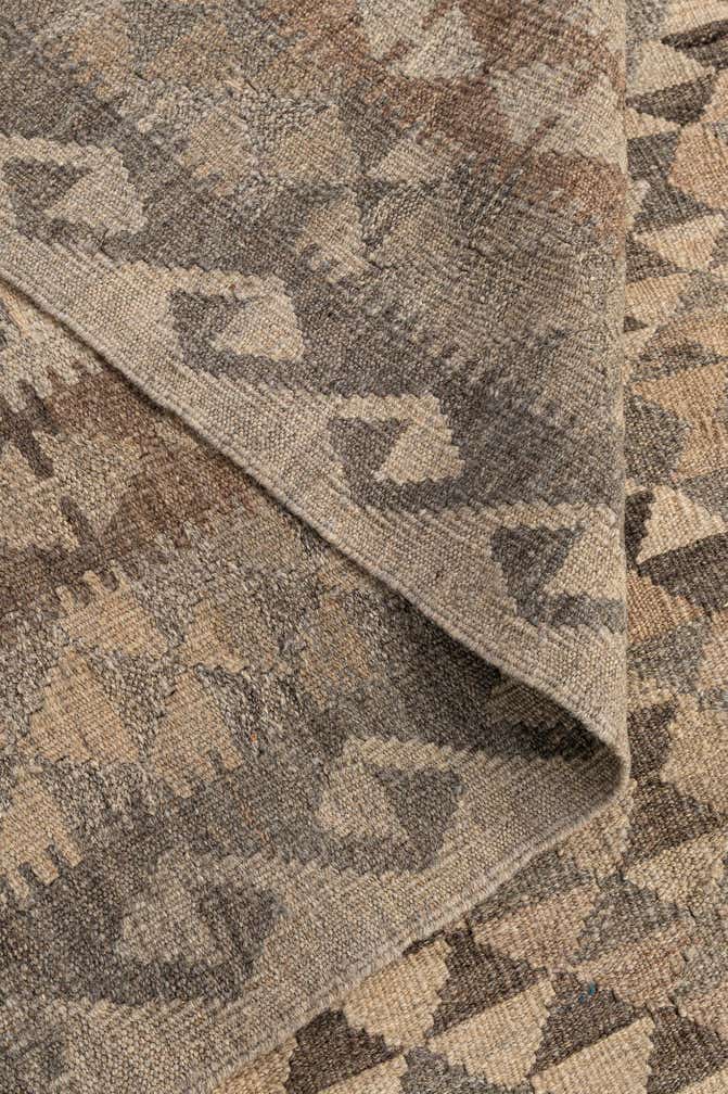 6' 9 x 9' 10 Hand Woven Kilim Maymana Wool Rug