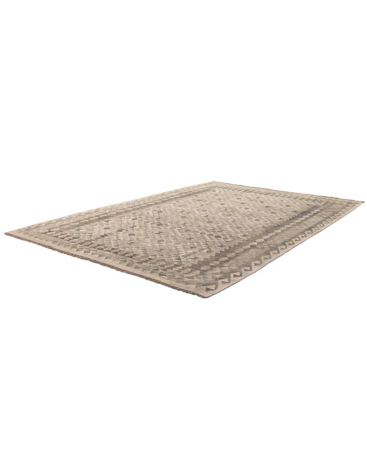 Detail image of 7' x 9' 11 Hand Woven Kilim Maymana Wool Rug