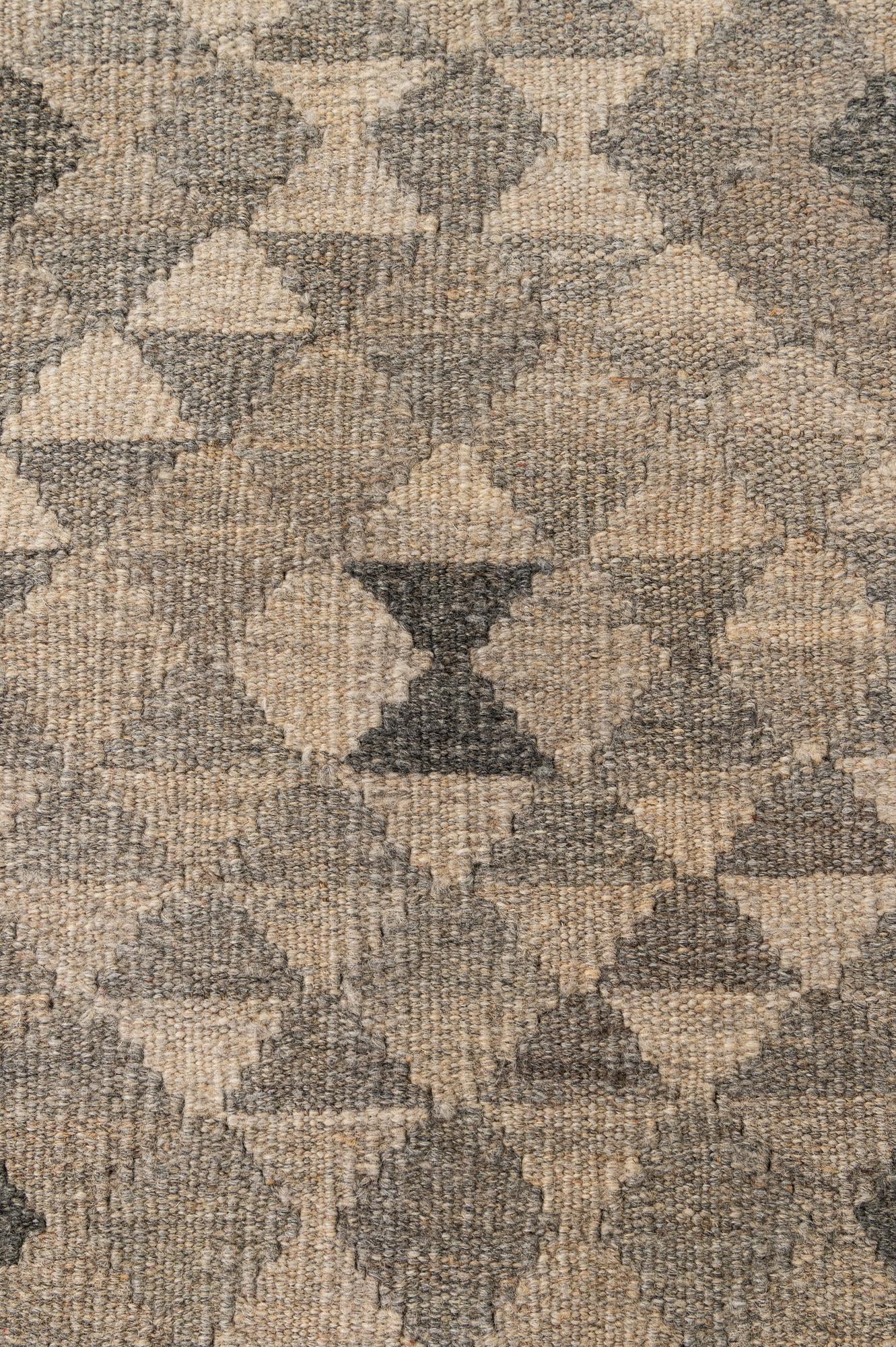 7' x 9' 11 Hand Woven Kilim Maymana Wool Rug