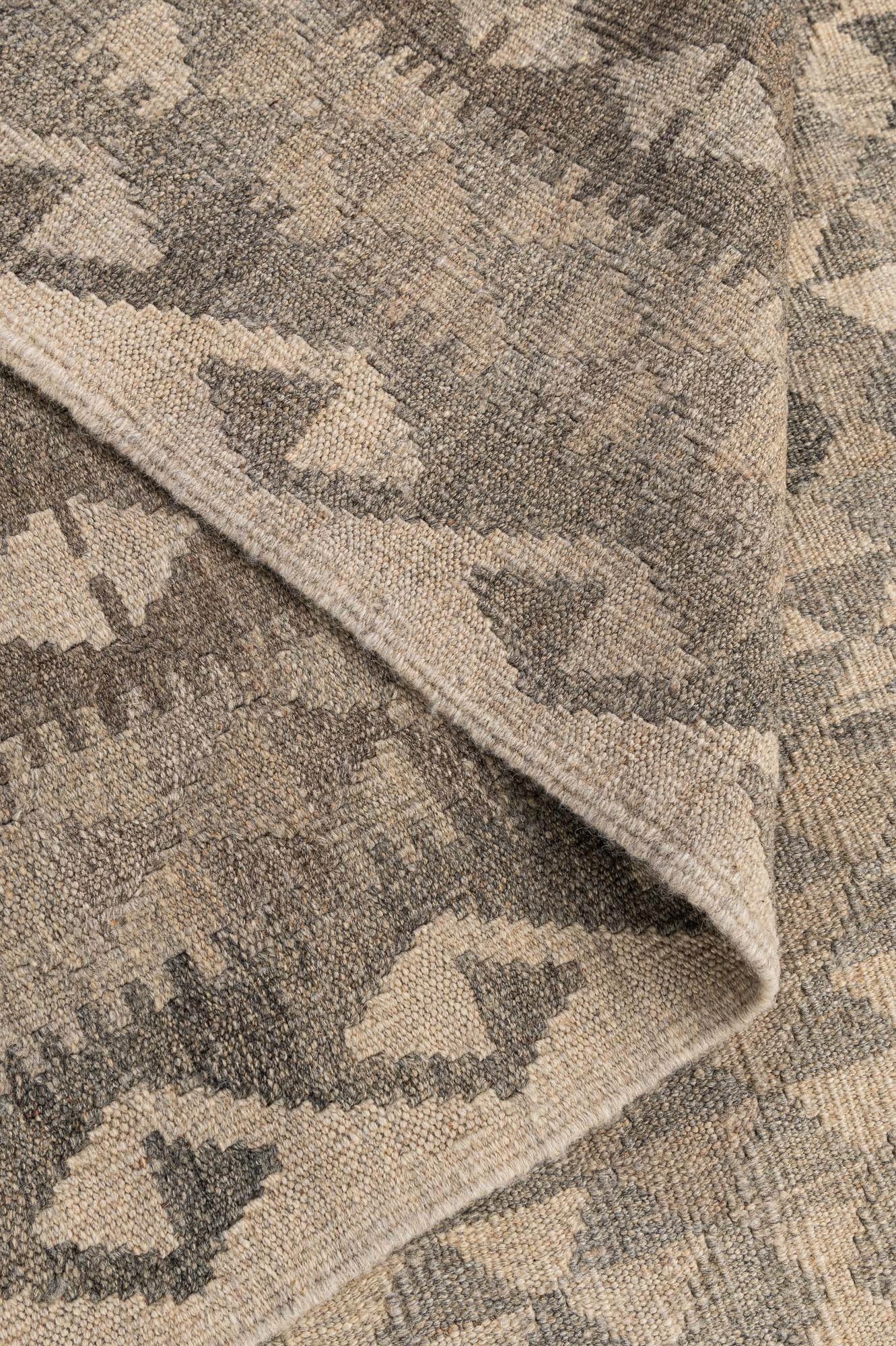 7' x 9' 11 Hand Woven Kilim Maymana Wool Rug