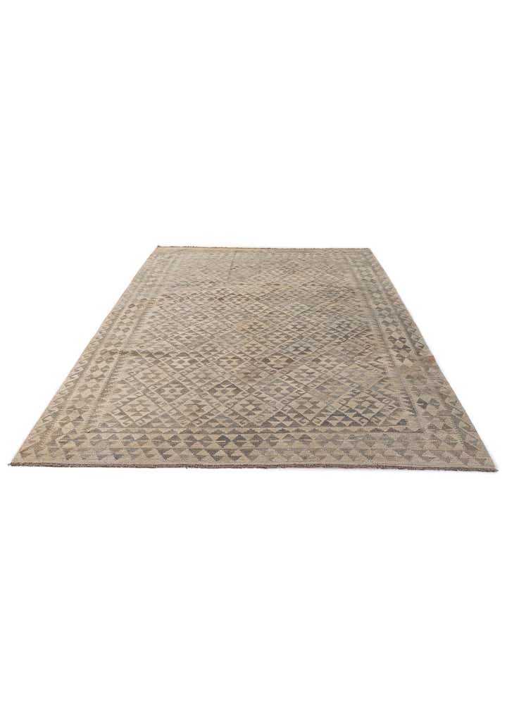 6' 10 x 10' Hand Woven Kilim Maymana Wool Rug
