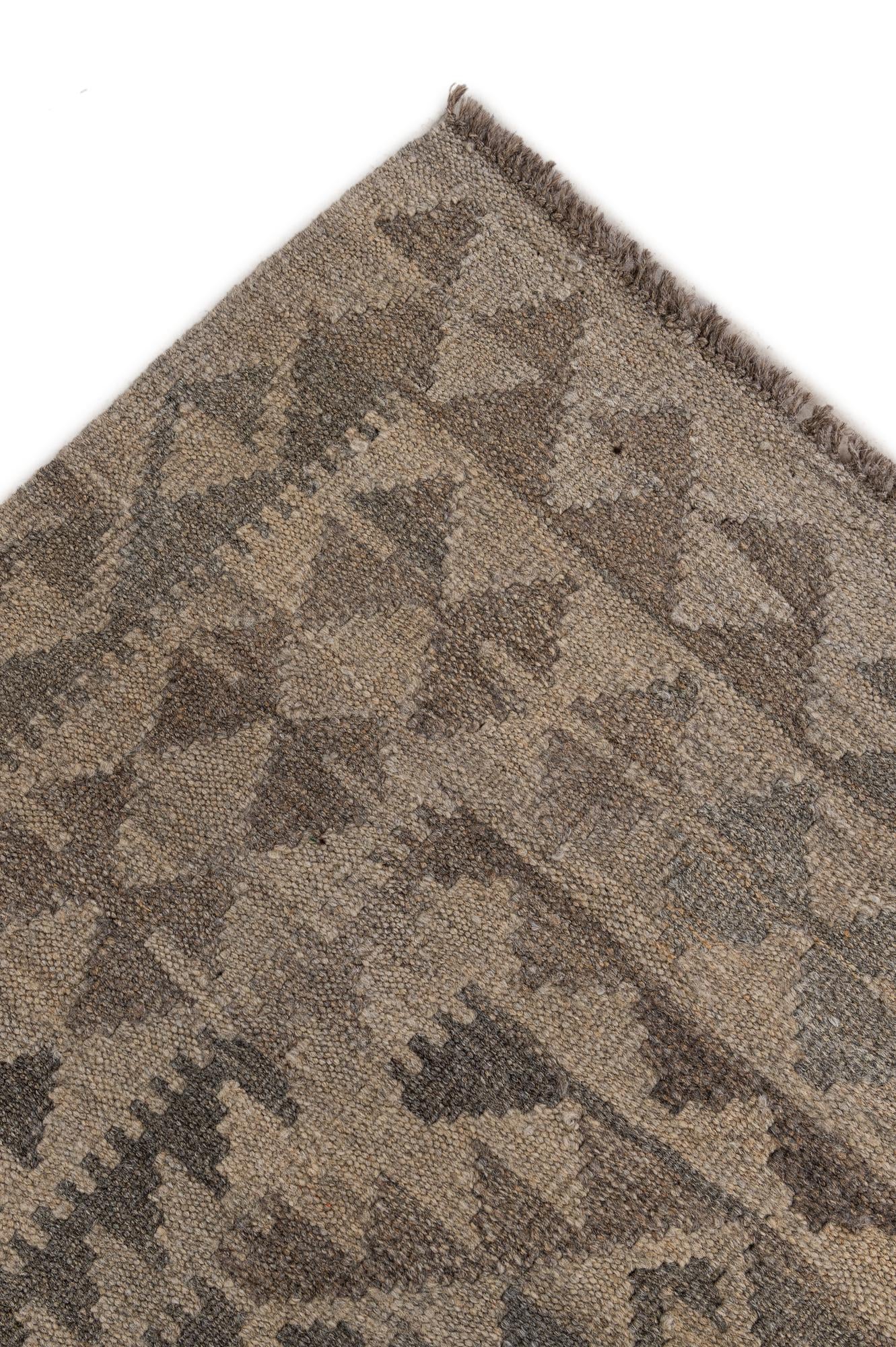 6' 10 x 10' Hand Woven Kilim Maymana Wool Rug