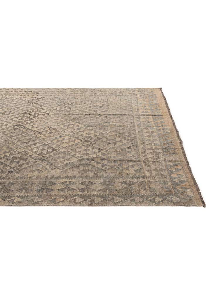 6' 10 x 10' Hand Woven Kilim Maymana Wool Rug