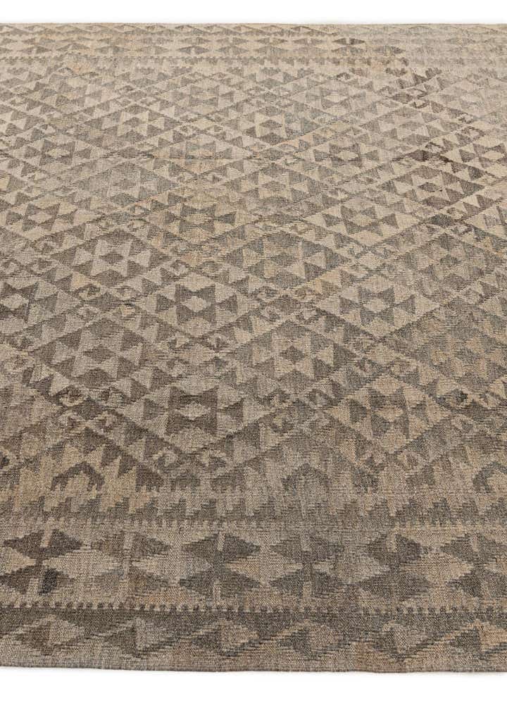 6' 10 x 10' Hand Woven Kilim Maymana Wool Rug