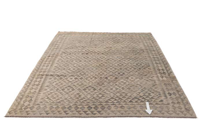6' 10 x 10' Hand Woven Kilim Maymana Wool Rug