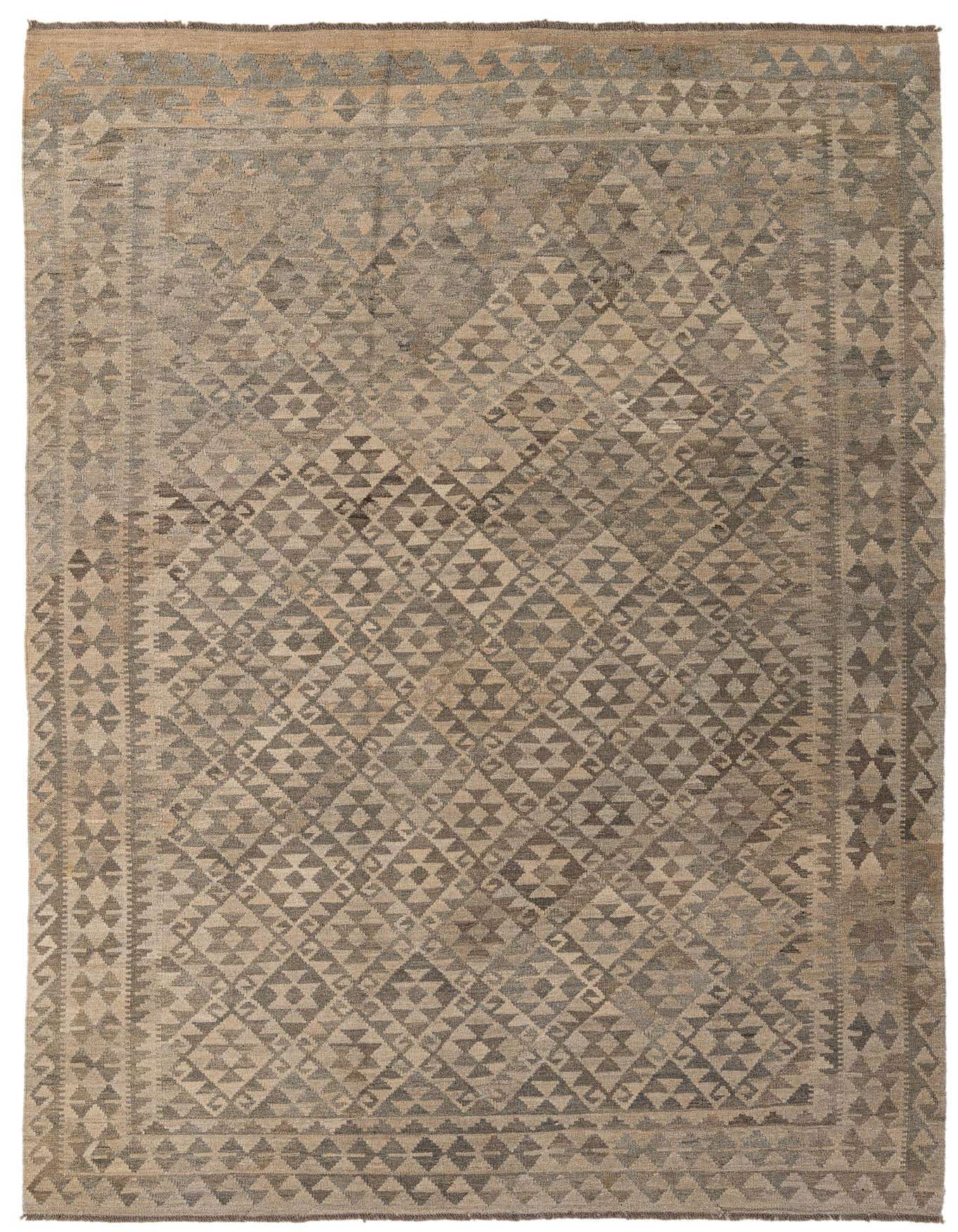 6' 10 x 10' Hand Woven Kilim Maymana Wool Rug