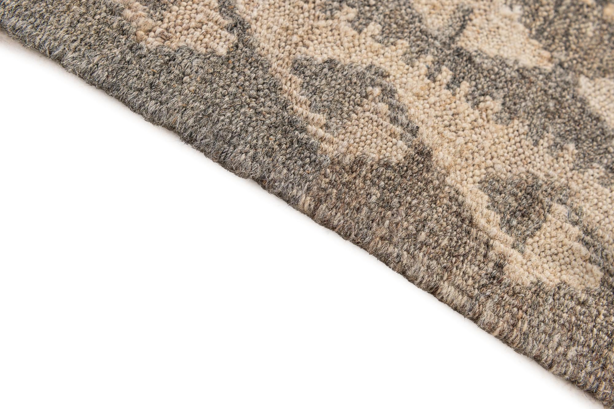 6' 10 x 10' 3 Hand Woven Kilim Maymana Wool Rug