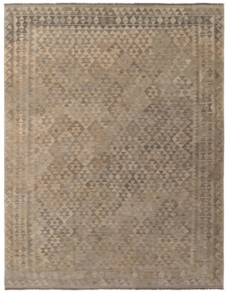 Detail image of 7' 1 x 10' 5 Hand Woven Kilim Maymana Wool Rug