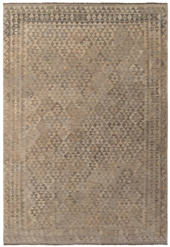 Detail image of 7' 1 x 10' 5 Hand Woven Kilim Maymana Wool Rug