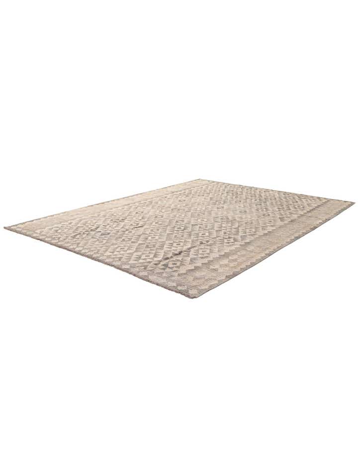 7' 3 x 9' 9 Hand Woven Kilim Maymana Wool Rug