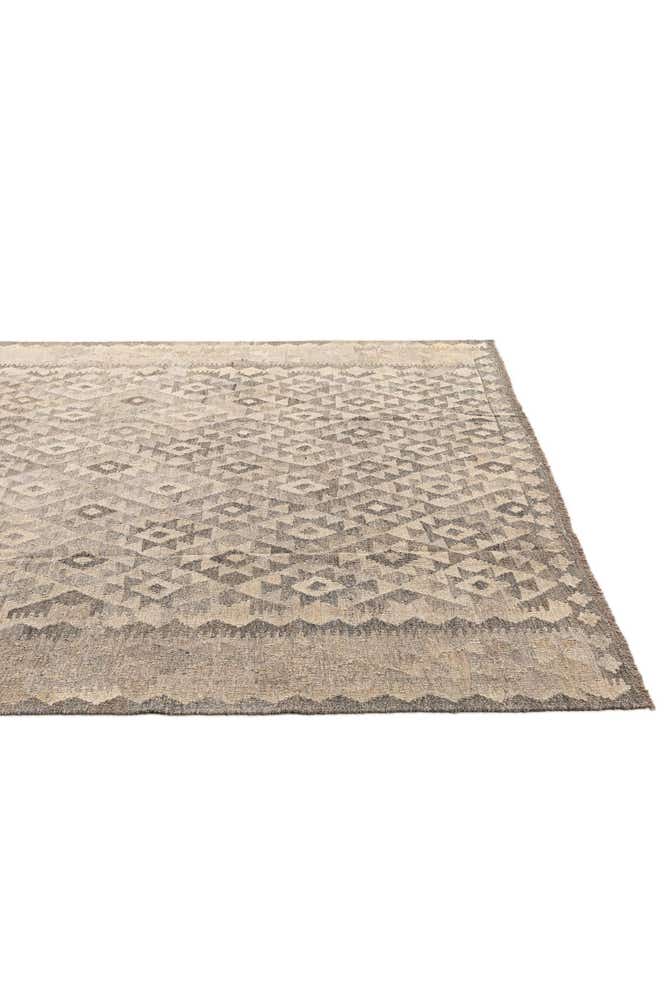 7' 3 x 9' 9 Hand Woven Kilim Maymana Wool Rug