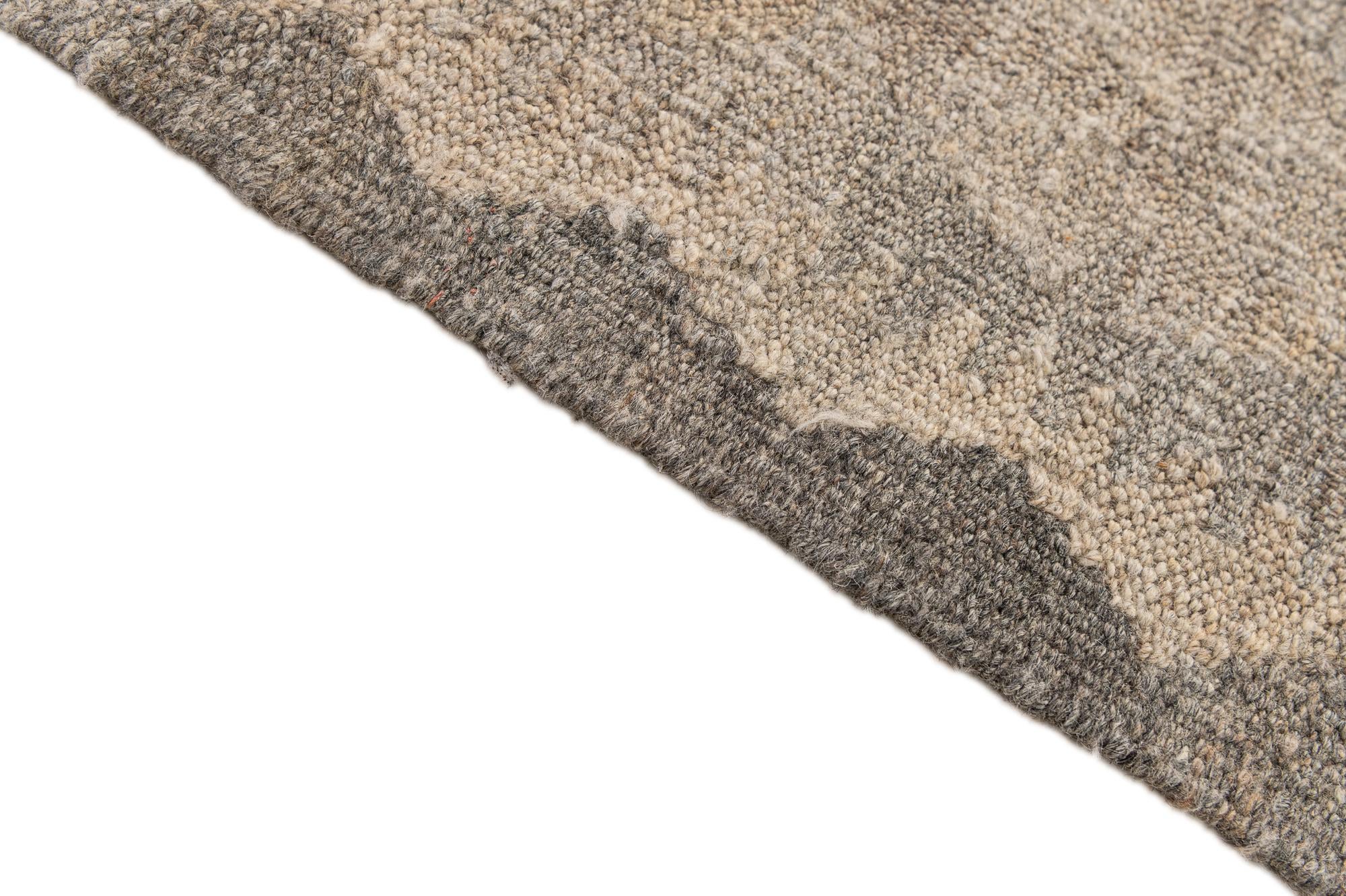 7' 3 x 9' 9 Hand Woven Kilim Maymana Wool Rug