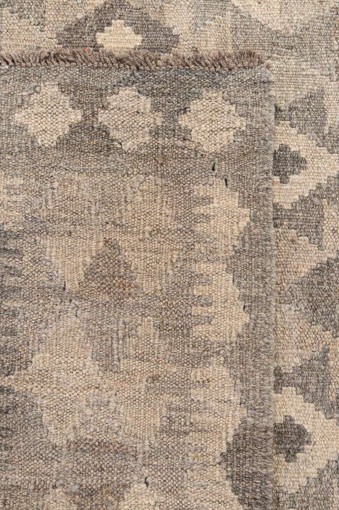 7' 3 x 9' 9 Hand Woven Kilim Maymana Wool Rug