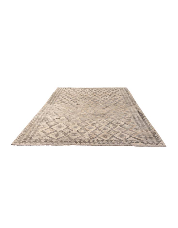Detail image of 7' 1 x 9' 8 Hand Woven Kilim Maymana Wool Rug