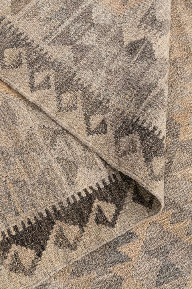 7' 1 x 9' 8 Hand Woven Kilim Maymana Wool Rug