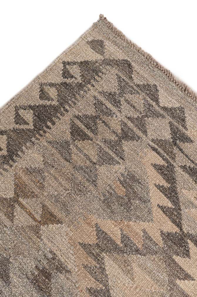 7' 1 x 9' 8 Hand Woven Kilim Maymana Wool Rug