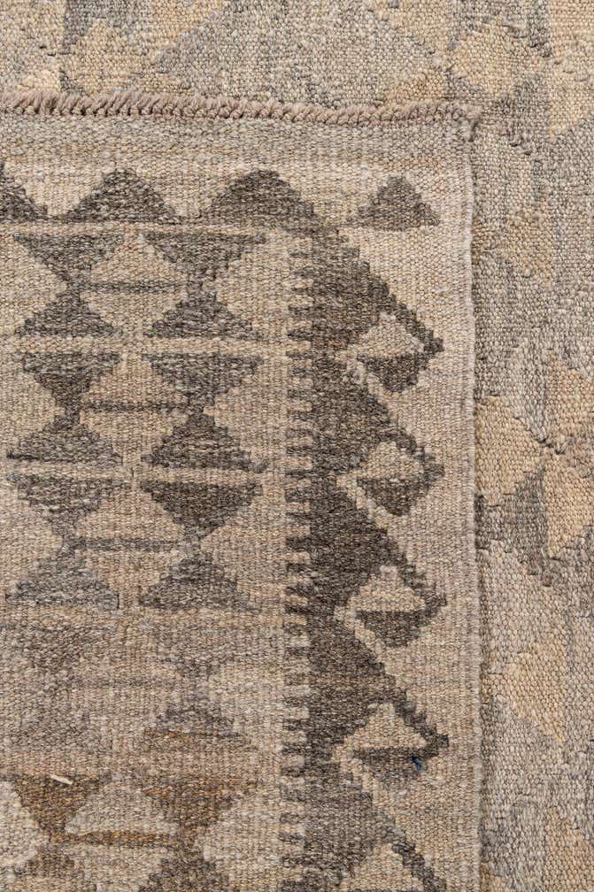 7' 1 x 9' 8 Hand Woven Kilim Maymana Wool Rug