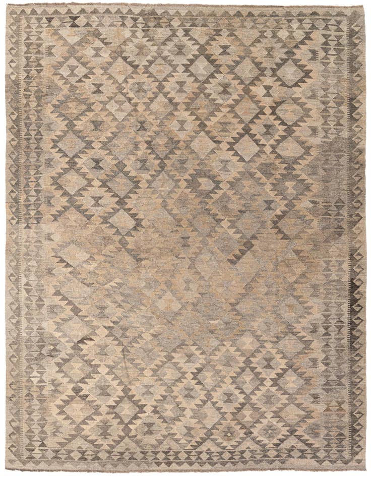 Detail image of 7' 1 x 9' 8 Hand Woven Kilim Maymana Wool Rug