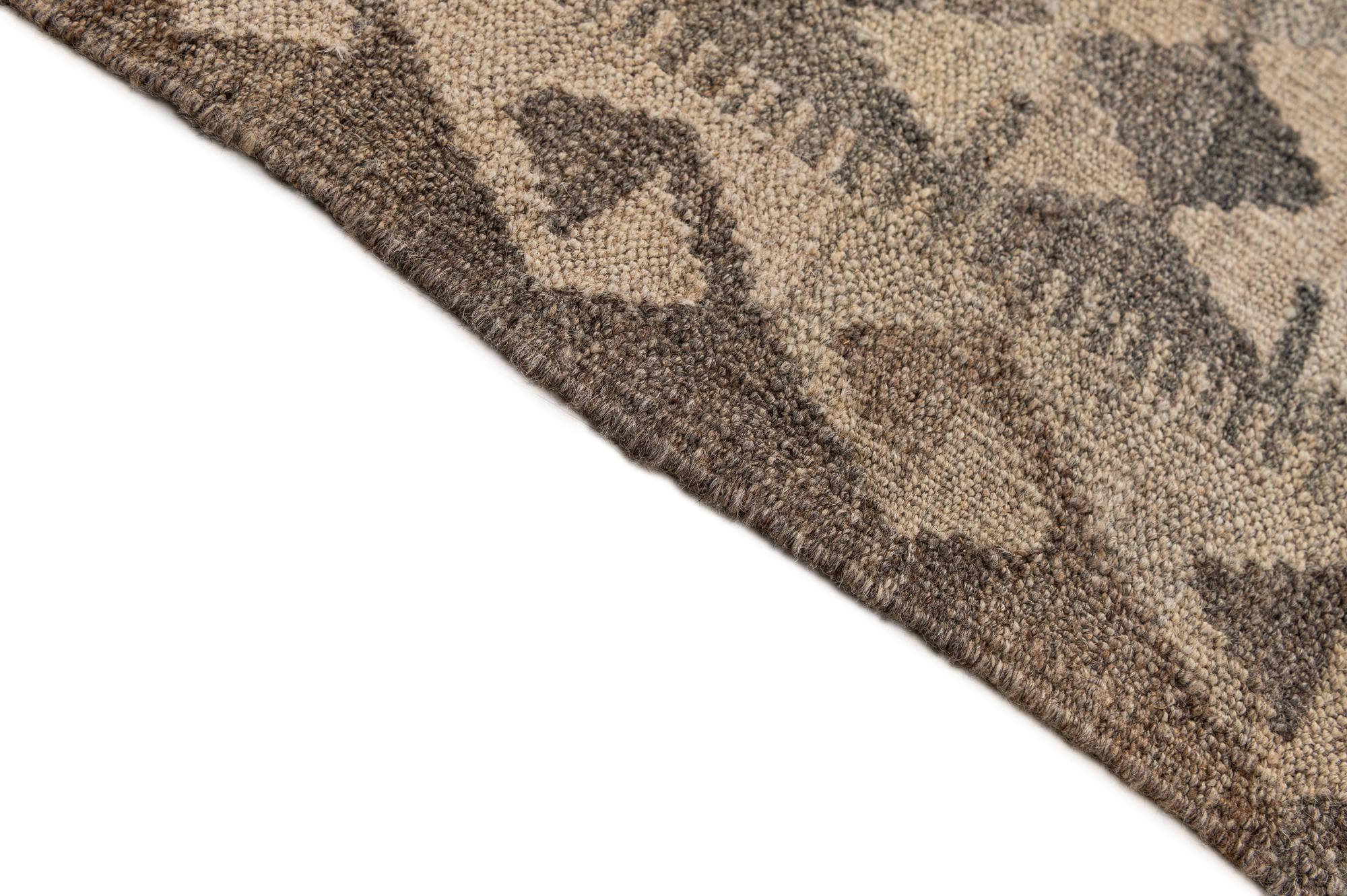 7' 2 x 9' 9 Hand Woven Kilim Maymana Wool Rug