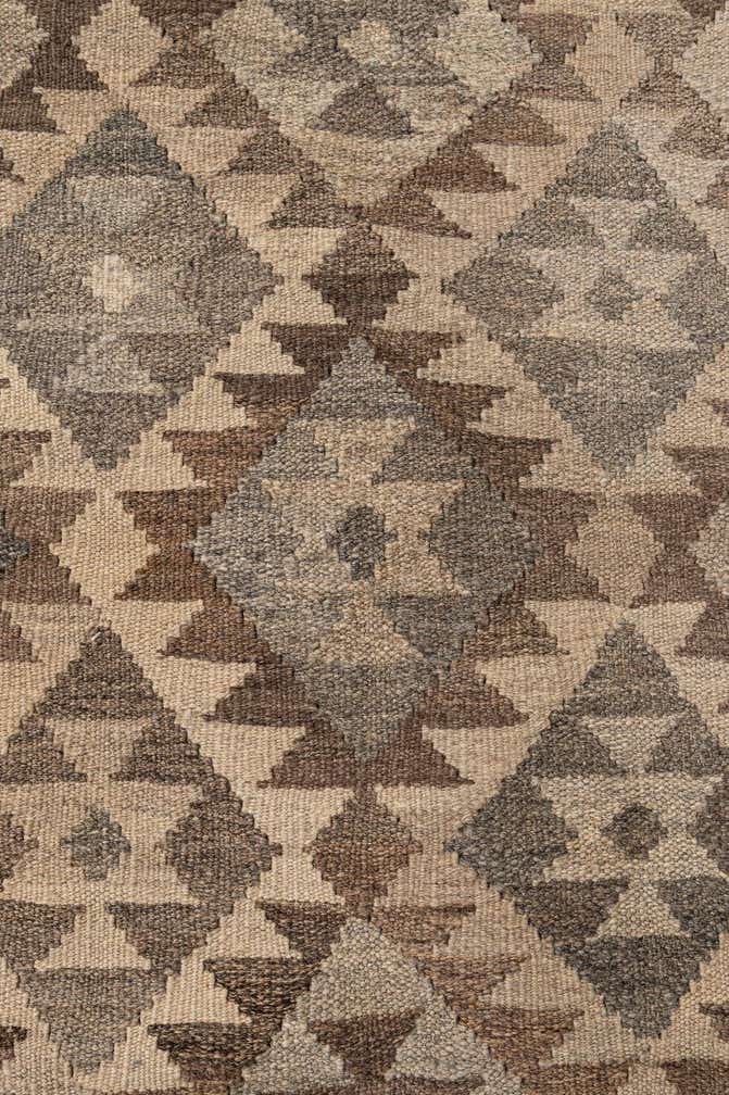 7' 2 x 9' 9 Hand Woven Kilim Maymana Wool Rug