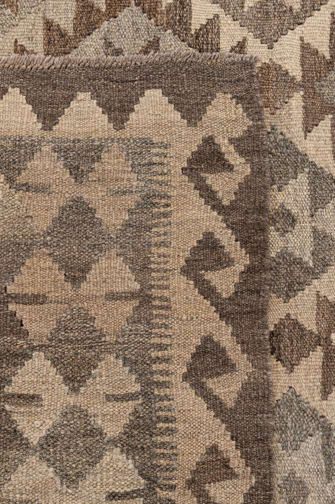 7' 2 x 9' 9 Hand Woven Kilim Maymana Wool Rug